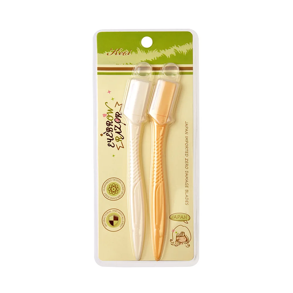 2Pcs/Set Eyebrow Razor Facial Hair Remover Trimmer Sharp Mini Makeup Knife Shaper Shaver For Beauty Women Tools | Красота и здоровье