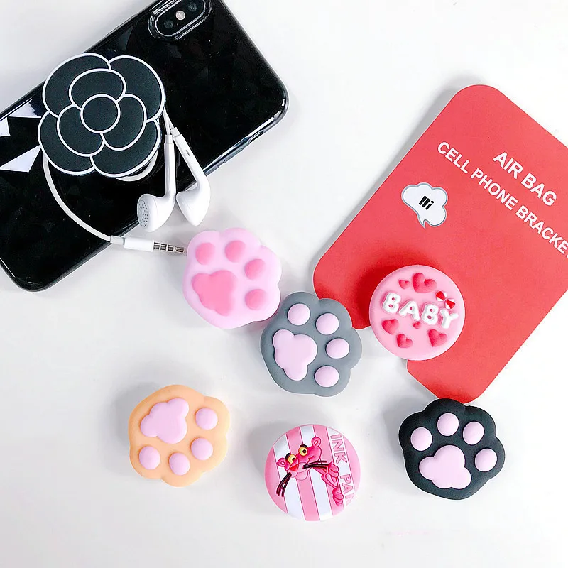 Universal Cartoon Round Mobile Phone Holder With Anti-drop Extensible Airbag Stand Bracket Mount Phone Ring Bracket For Samsung Universal Cartoon Round Mobile Phone Holder With Anti-drop Extensible Airbag Stand Bracket Mount Phone Ring Bracket For Samsung