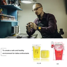 1 шт. тату медицинский пластик шар контейнер биобезопасная игла удаление 1Л ящик для отходов аксессуары для татуировки