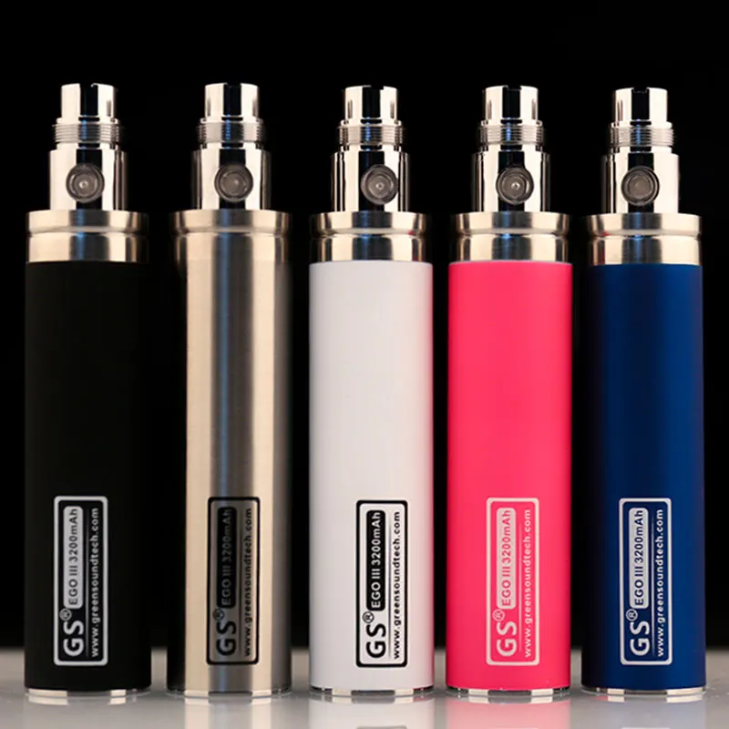 2 шт./лот GS EGO II 3200 мАч аккумулятор для электронных сигарет eGo CE4 Атомайзеры vs Ego 2200