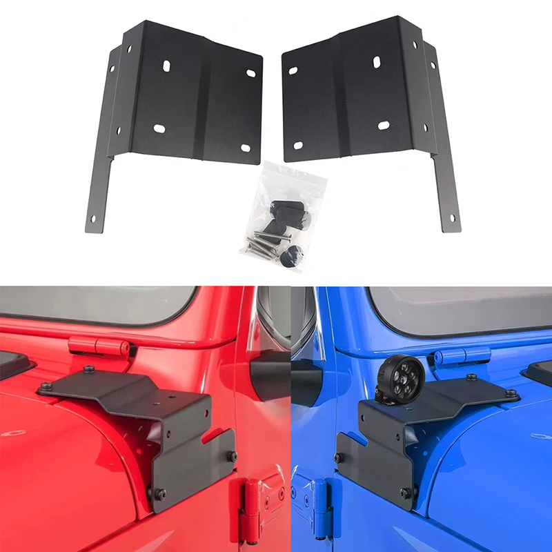 

1 Pair Car Bracket A-Pillar Light Holder LED Light Mounts Support for Jeep Wrangler Accessories for Jeep Wrangler JL 2018+