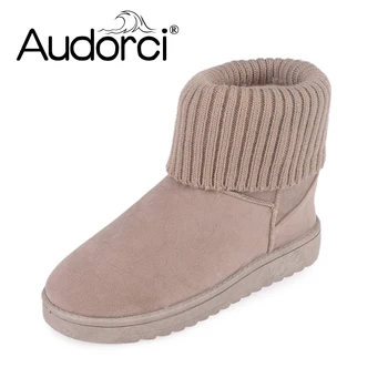 

Audorci 2018 Winter Fashion Women's Casual Shoes Woman Fashion Snow Boots Female Outdoor Keep Warm Ankle Boot Size36-40 With Fur