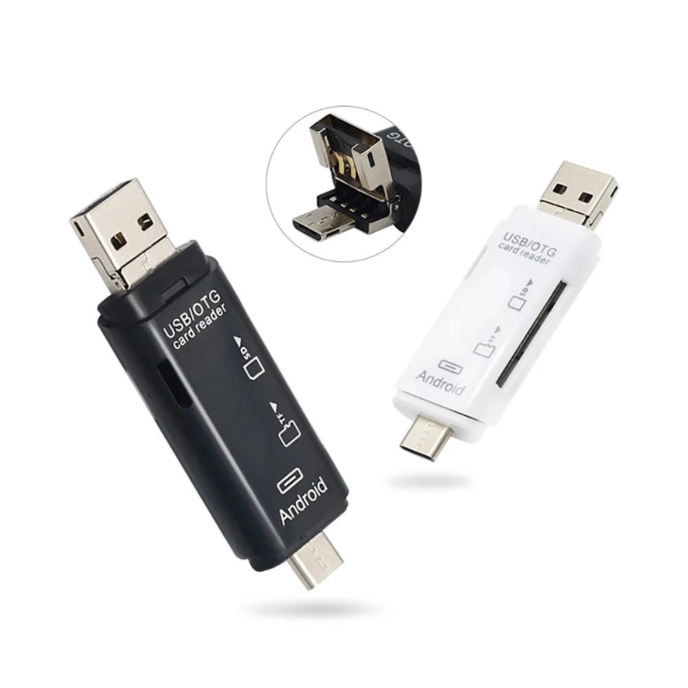 Для Macbook компьютера Android IOS Reader Multi 3 в 1 type C/Micro USB/USB OTG Кардридер высокоскоростной USB 2,0 универсальный OTG TF/SD