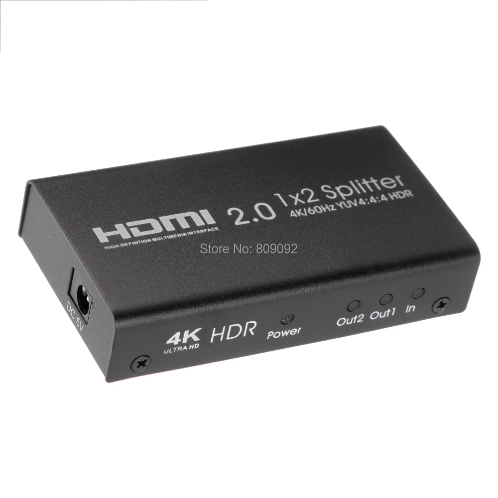 4 K UHD HDMI Splitter 2,0 1x2 HDMI 2,0 Splitter HDCP 1,4 HDR 1 в 2 из разветвитель HDMI 2,0 4 K HDMI2.0 Splitter для DVD PS3 PS4