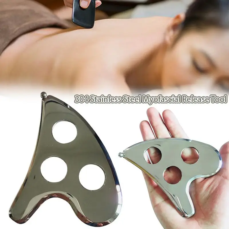 الفولاذ المقاوم للصدأ غواتيمالا شا مدلك مكشطة العلاج الطبيعي فضفاض العضلات الزوال تدليك Guasha سبا مجلس الجسم الرعاية الصحية أدوات