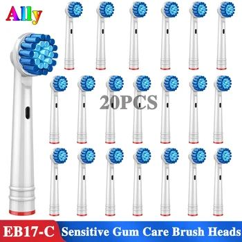 

20PCS Electric Toothbrush heads Sensitive Gum Care Replacement Brush Heads For Braun Oral B triumph vitality Toothbrush heads