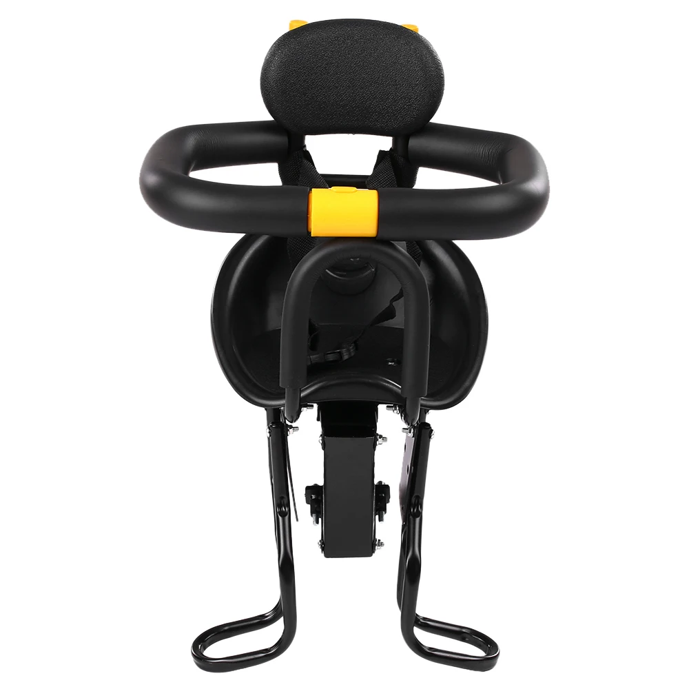 

Baby Children Kids Bicycle Safety Seats Bike Front Baby Seat Kids Saddle with Foot Pedals Support Back Rest for MTB Road Bike
