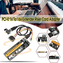 PCI-E 1x до 16x удлинитель Riser Card адаптер USB 3,0 кабель PCIE расширительные карты Riser Card BTC LTC ETH