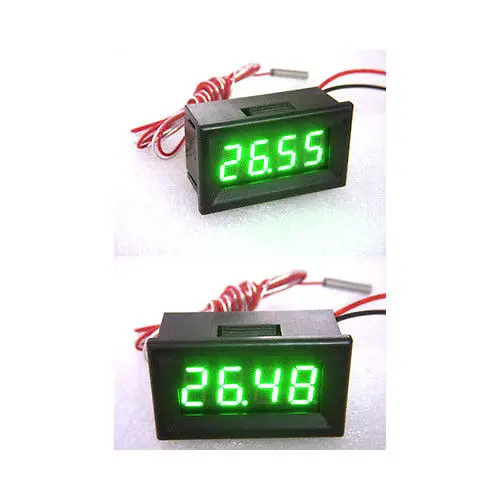 

0.36 GREEN LED -200C to 450C Digital Thermometer PT100 Temperature Sensor CAR