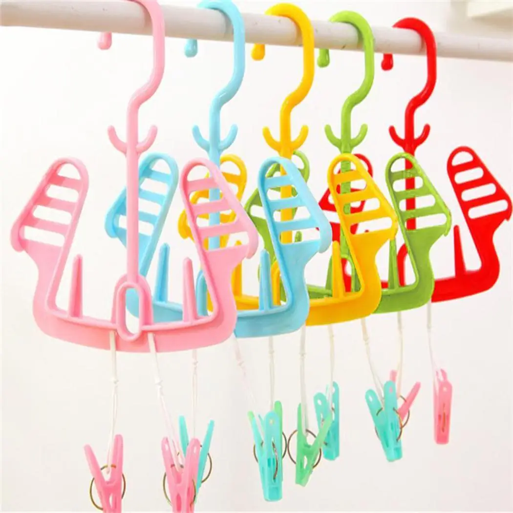 

Shoes Balcony Rack Gloves etc Piece Drying Clips Socks Outdoor Home with Hanging Shoes Laundry Solid 1 Hanger Holder