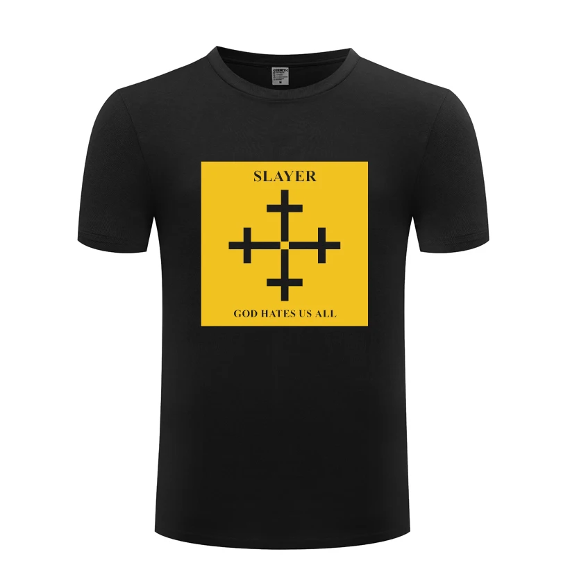 God Hates Us All - Slayer Rock Rap Music Mens Men T Shirt Tshirt 2018 New Short Sleeve O Neck Cotton Casual T-shirt Top Tee | Мужская