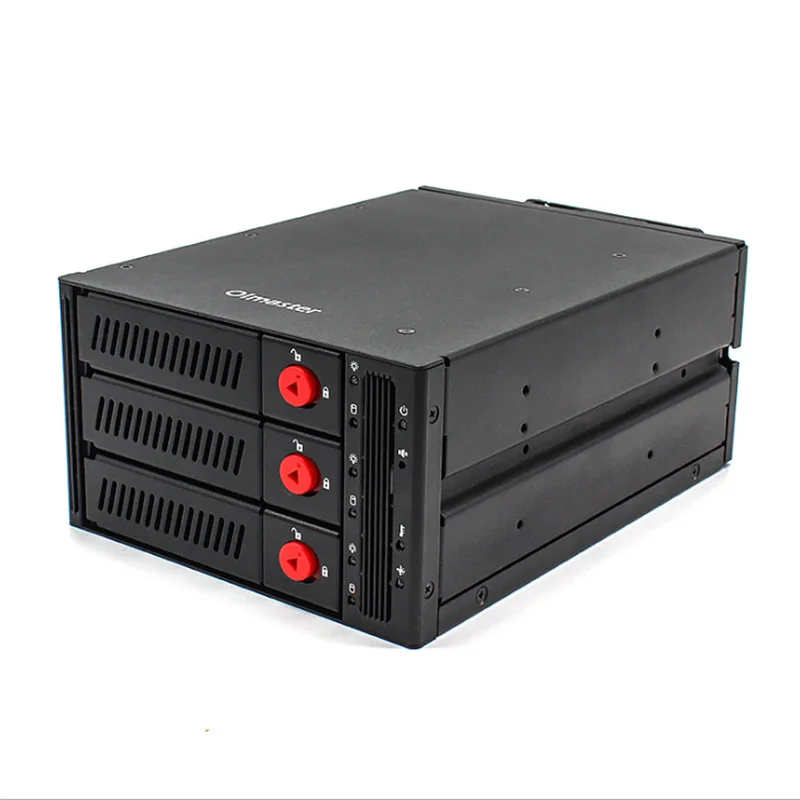 

Oimaster 3 Bay Hard Disk Enclosure Rack Data Storage For 2.5 inch/3.5 inch Sata Sdd Hdd For 5.25 inch Drive Bay