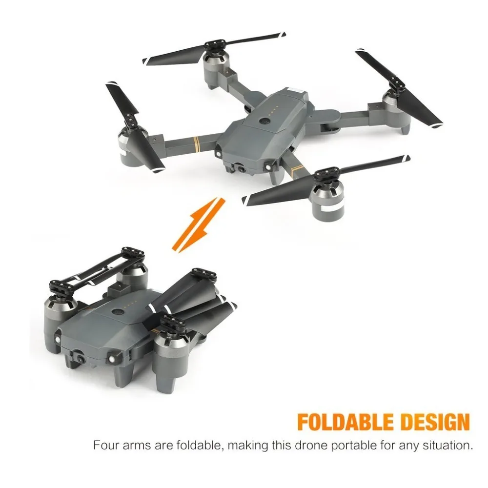 

Attop XT-1 2.4GHz 6-axis Gyro Foldable Drone Wi-Fi 2MP HD Camera FPV RC Quadcopter with Headless Mode Altitude Hold 3D Flips