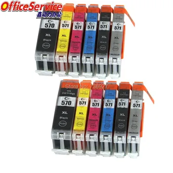 

12X PGI-570 CLI-571 PGI570 PGI570XL Compatible Ink Cartridge For Canon MG7752 MG7753 TS9050 TS9055 TS8050 TS8052 Printer