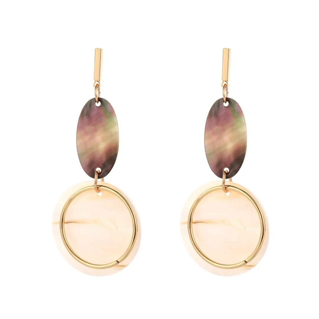 

Simple Trendy Conch Sea Shell Geometric Metal Earring Bohemian Circle Earring For Women Girl Shellhard Jewelry Personalized Gift