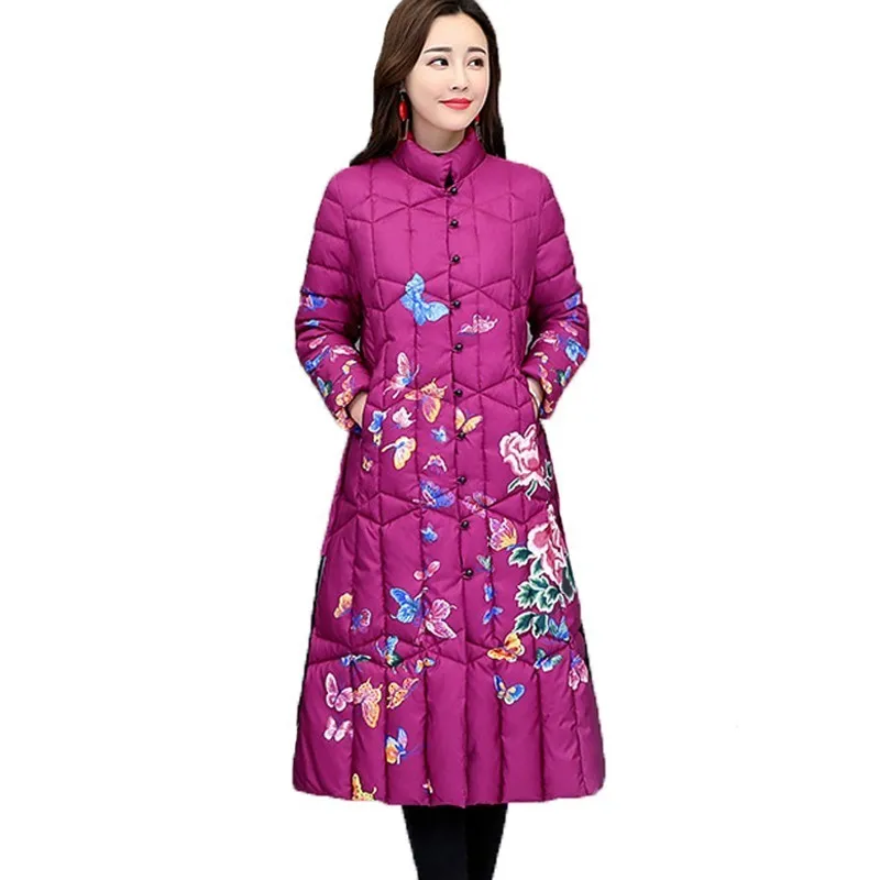 Повседневная Женская длинная куртка модель 4XL 2019 года парка в китайском