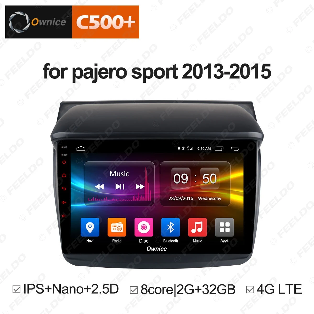 Clearance LEEWA 9" 2.5D Nano IPS Screen Android 8.1 Octa Core/DDR3 2G/32G/4G LTE Car Media Player For Mitsubishi Pajero Sport 2013-2015 2