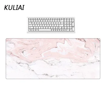 

XGZ Fashion Pink and White Marbled Mouse Pad Home Decoration Speed Version Player Game Large Size Laptop PC Rubber Mouse Mats