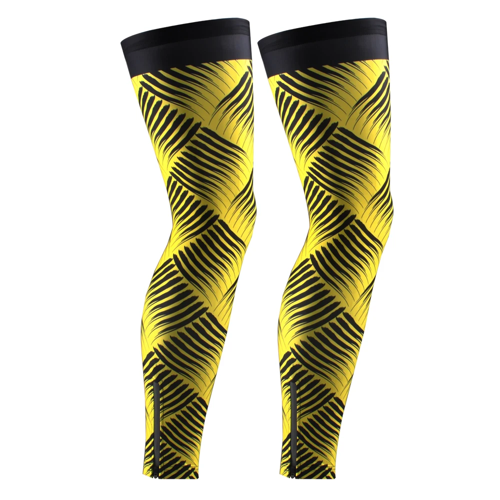 vivid color bicycle zippered leg warmer team coolmax Elastice Bike