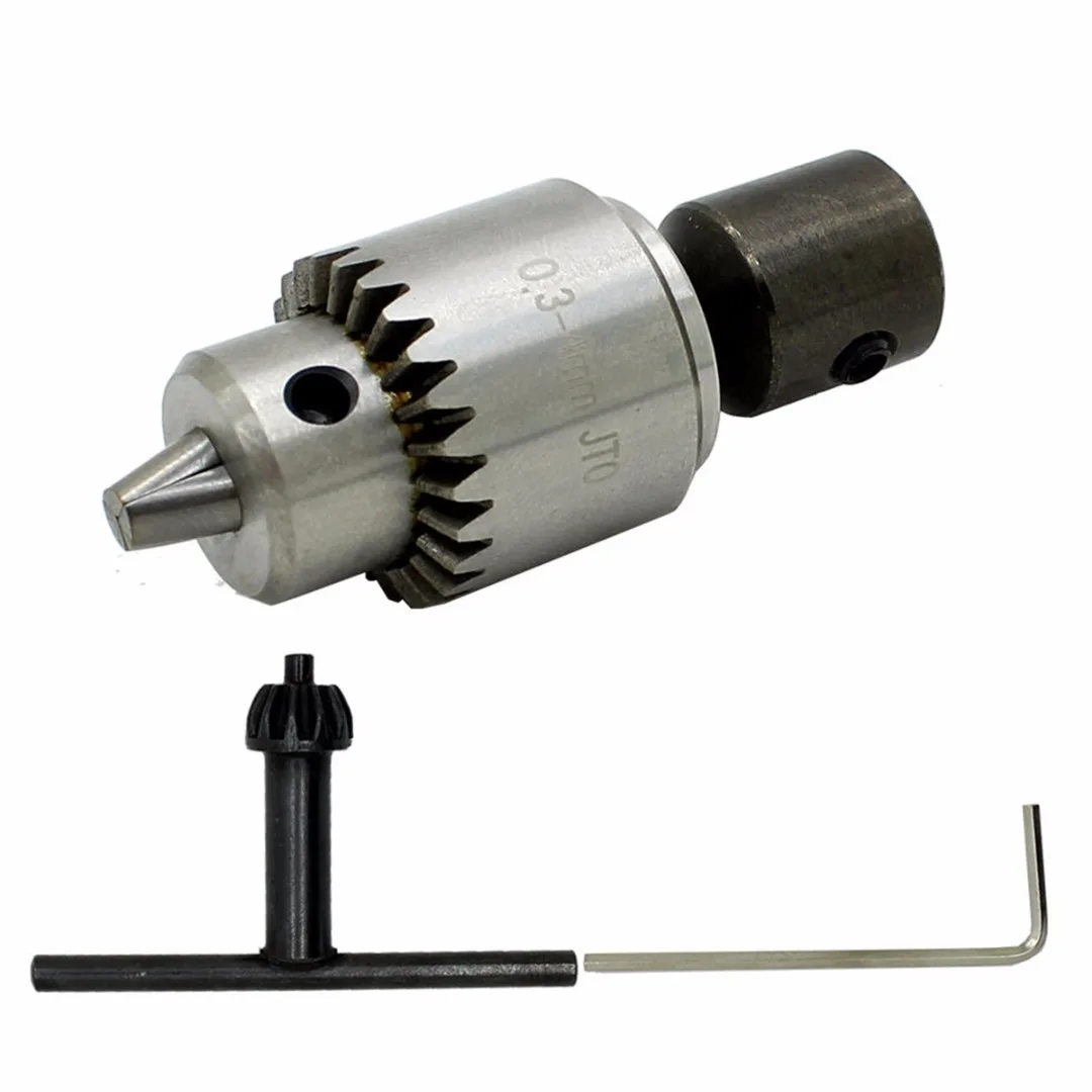 

1Set New Electric Drill Chuck 0.3-4mm Jt0 Taper Mounted With 5mm Motor Shaft