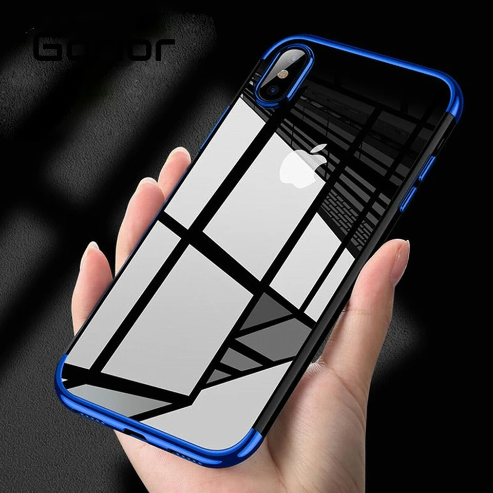 

Gorior For iPhone Transparent Soft TPU Silicone Phone Case For iPhone XS Max XR 8 7 6 6S Pluse Glossy Clear Slim Back Covers