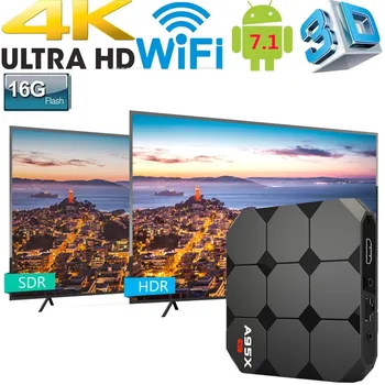 

A95X R2 Android TV Box Smart Amlogic TV Box S905W Quad Core H.265 HDR10 2GB 16GB DLNA WiFi LAN HD Media Player Box Android