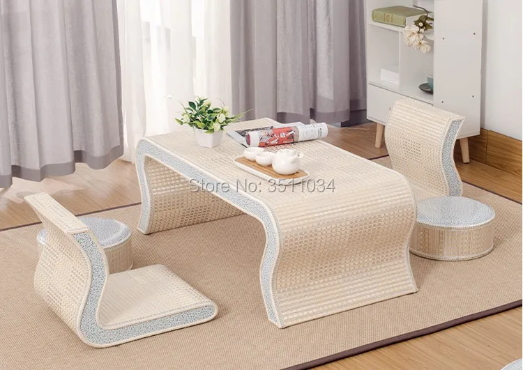Brand New Modern Japanese and Korean Tatami bamboo and rattan weaving mini-floating window, low table terrace, tea table Brand New Modern Japanese and Korean Tatami bamboo and rattan weaving mini-floating window, low table terrace, tea table