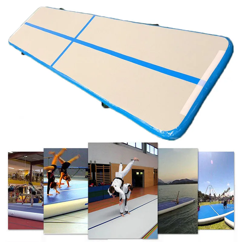 

Gymnastics Inflatable Mat With Hand Pump Air Track Tumbling Air Track Floor Trampoline Electric Air Pump for Home/Training/Beach