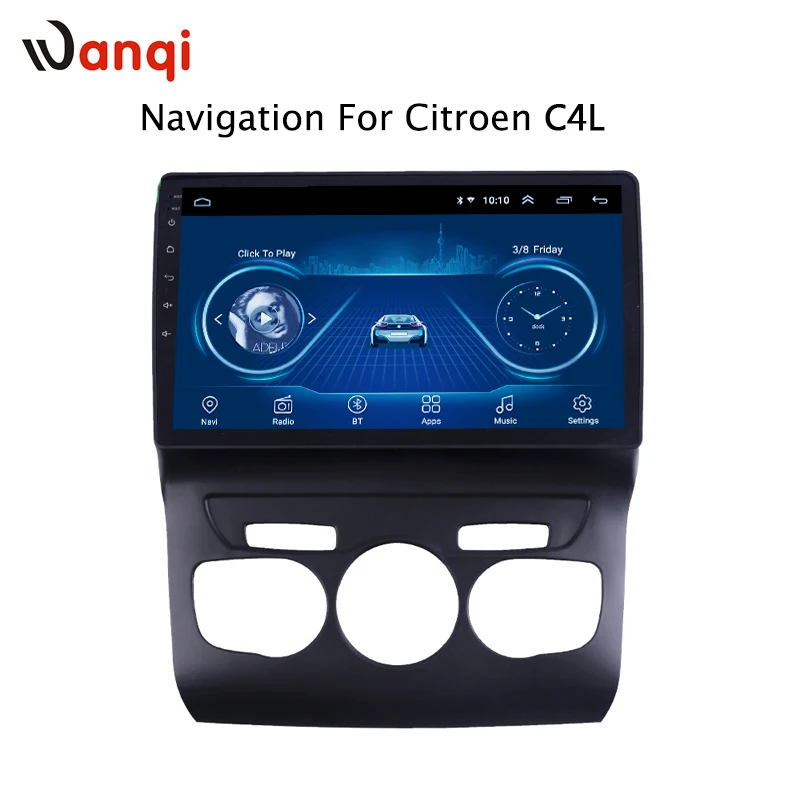 Автомагнитола для Citroen C4L 2013 2017 wanqi 8 1 HD 10 дюймов сенсорный экран головное