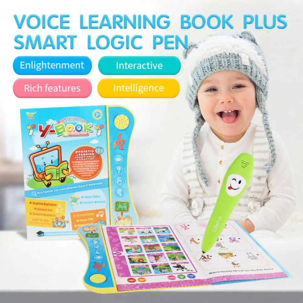 Новые детские дошкольные развивающие Обучающие игрушки для детей озвученная электронная книга с ручкой для чтения игрушка для раннего обучения английская версия