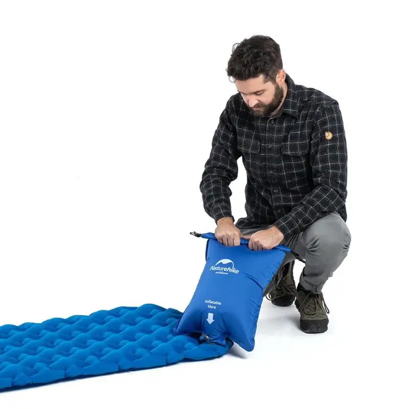 

Outdoor 1/2 Person Camping Mat Egg Slot Inflatable Mattress Ultralight Tent Bed Sleeping Pad Air Inflating Bag