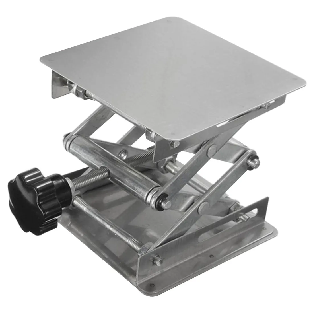 Suporte de Levantamento do Laboratório Roteador de Aço Carpintaria Gravura Plataforma Elevador Rack 100x100mm Inoxidável Mesa