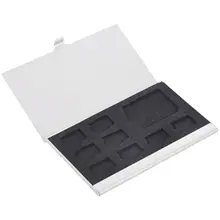  9 Micro-SD/SD Memory Card Storage Holder Box Protector Metal Cases 8 TF&1 SD 