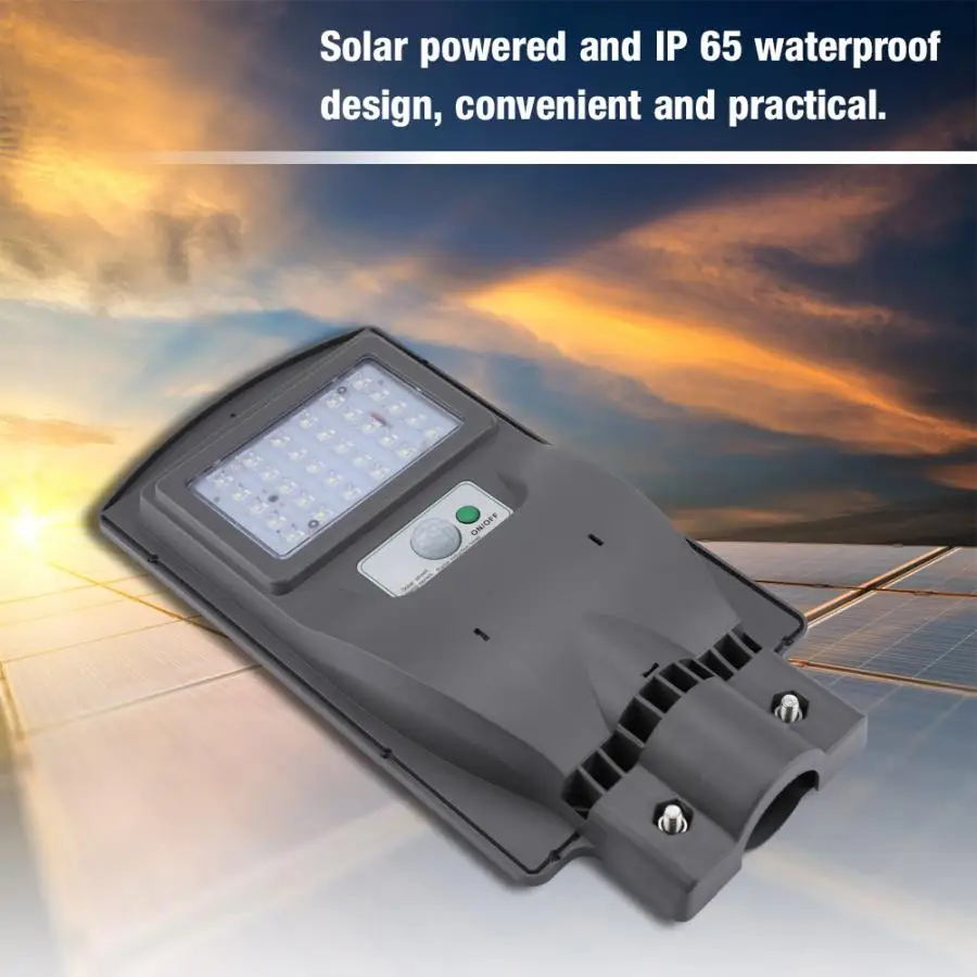 

30LED 20W Led Solar Street Light Garden Courtyard Lamp Human Body Sensor IP65 Waterproof Luces Led Decoracion