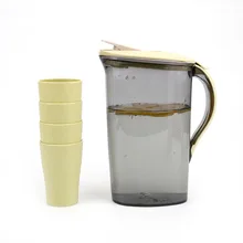 Большая емкость, чайник для холодной воды, чайник с 4 чашками, герметичный кувшин для кофе, сока, контейнер для дома и офиса