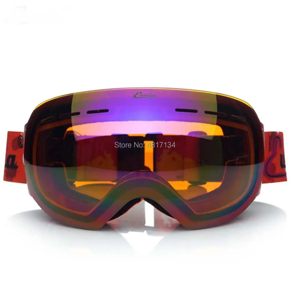 

'Fit Over Glasses' UV Anti-fog Anti-explosion Dual-optic Spherical Adult Ski Goggles OTG Snow Goggles Snowboard Glasses