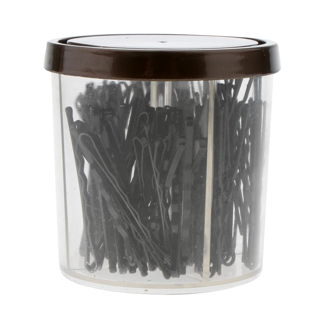 

Lots Bob Pins and U Pins Hair Clips Accessory with an Opening Jar 4 Styles