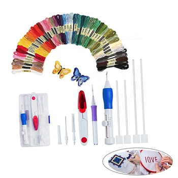 

Magic Embroidery Stitching Punch Needles Pen Set Craft Tool For DIY Threaders Sewing Knitting Kit Cross-Stitch Embroidery Sets