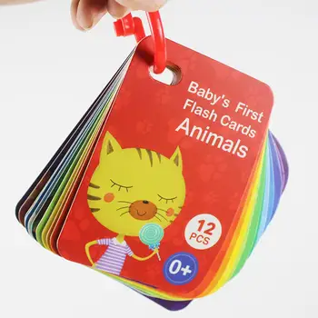 

RCtown Kids Baby Letters Animal Cognitive Cards Parent Children Interactive Toy