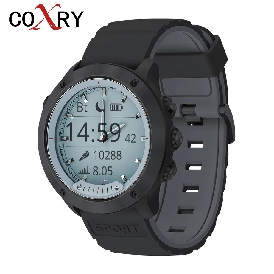 

COXRY Smart Watch 2019 Transparent LED Quartz Dual Display Pedometer Waterproof Watch Men Sport Heart Rate Monitor Smartwatch