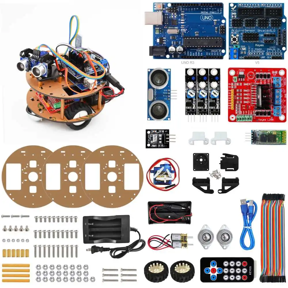 Smart Robot Car Kit Turtle bluetooth Wireless Control Learning Kit for Arduino Support Tracking DIY Assembly Kit