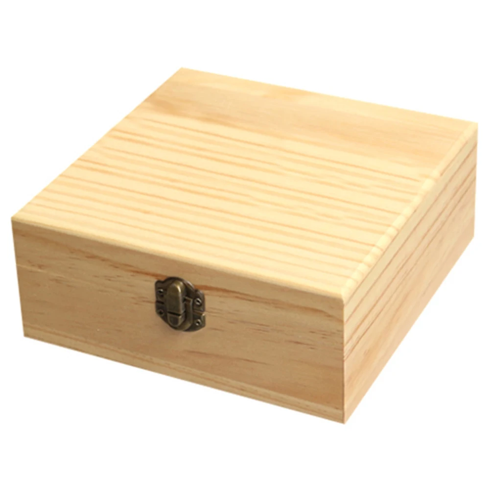 Деревянная коробка для хранения 1 шт. органайзер для хранения эфирных масел бутылки ароматерапия контейнер металлический замок Ювелирные изделия Чехол