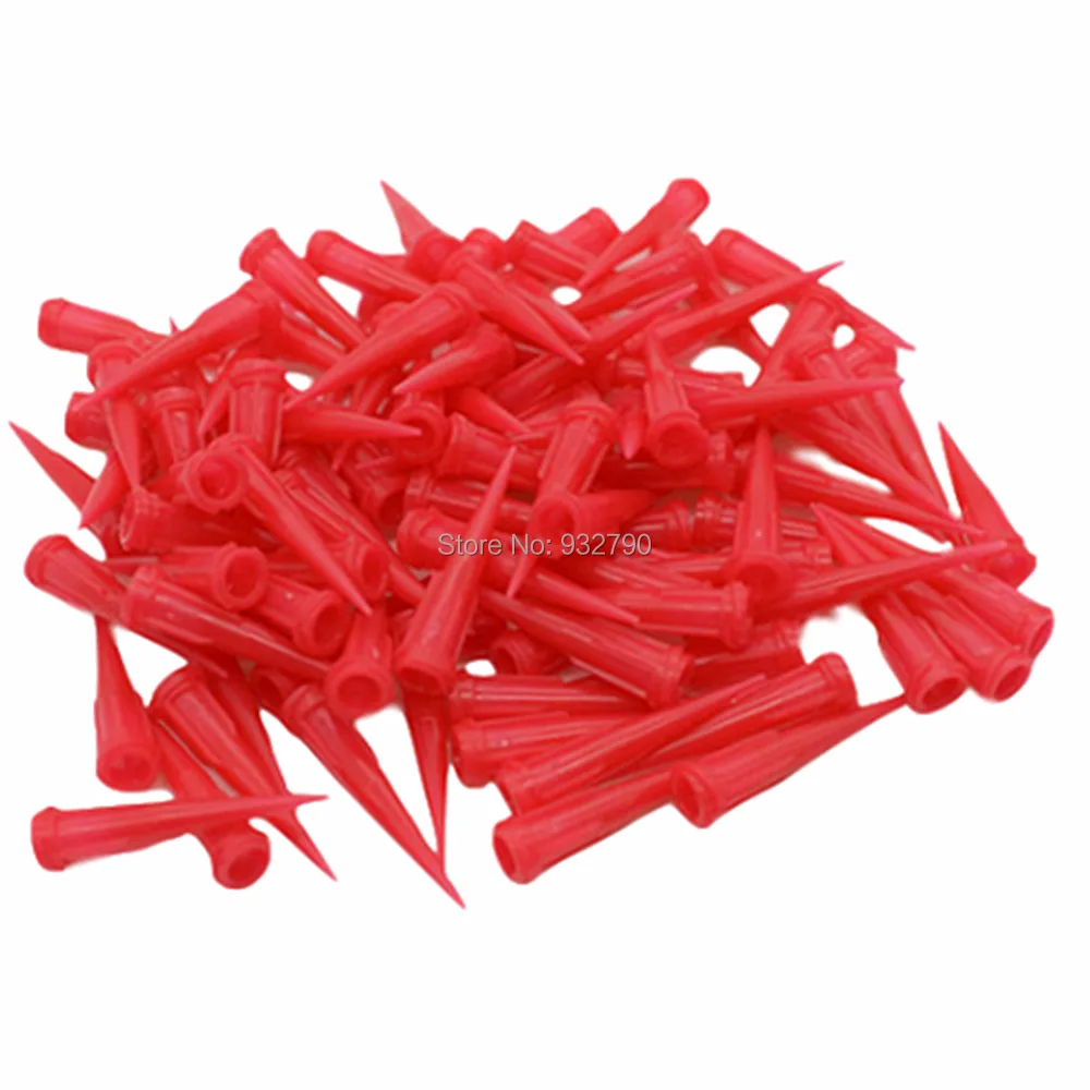 100 шт 25 г красные пластиковые конические дозирующие наконечники TT клейкая жидкость игла дозатора для паст герметик силиконы мастики соединения