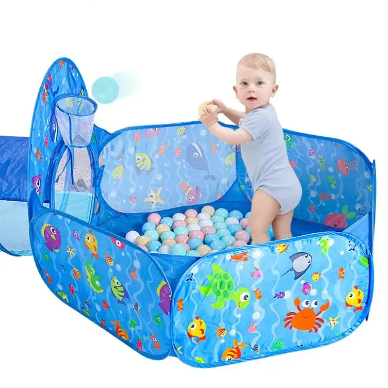 3PcsSet Play Tent Baby Toys Ball for Children Tipi Tent Pool Ball Pool Pit Baby Tent House Crawling Tunnel Ocean Ball Pool Tent