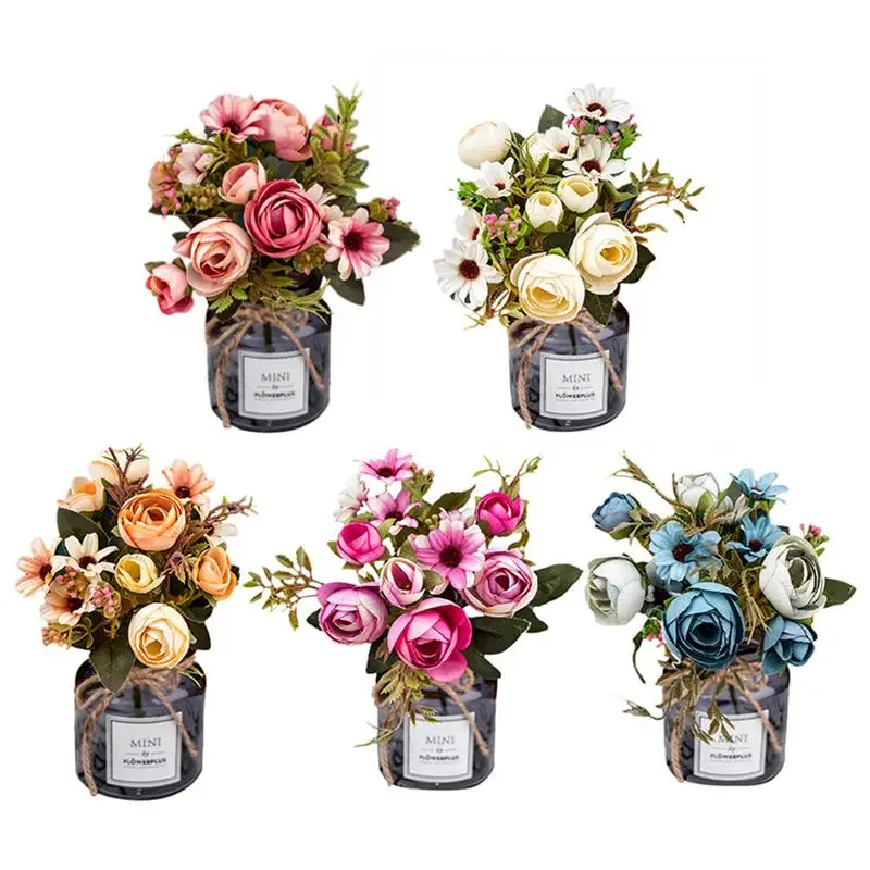 

Simulation Plant Tea Rose Country Retro Style Birthday Party Desktop Decoration Ceremony Home Decoration Flower For Products
