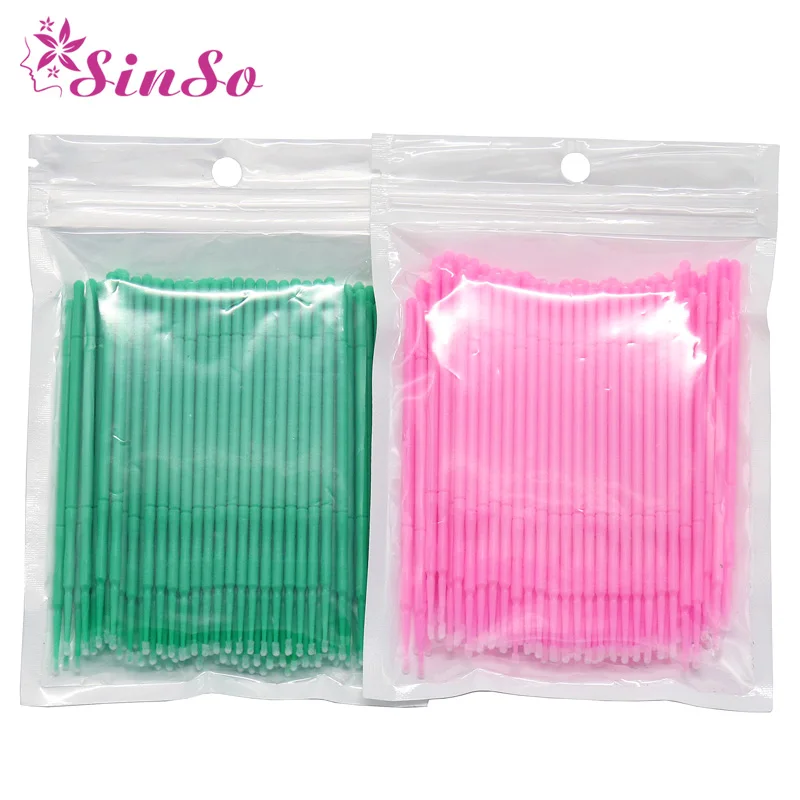 

SinSo Disposable Micro Brush Eyelashes Brushes Makeup Brushes Set Individual Lash Removing Swab Eyelash Extension Tools 1/100pcs