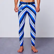 Сексуальные Полосатые мужские леггинсы, мужские компрессионные штаны, мужские леггинсы, колготки для бега, для тренировок, спортивные колготки, для спортзала, фитнеса, компрессионная одежда