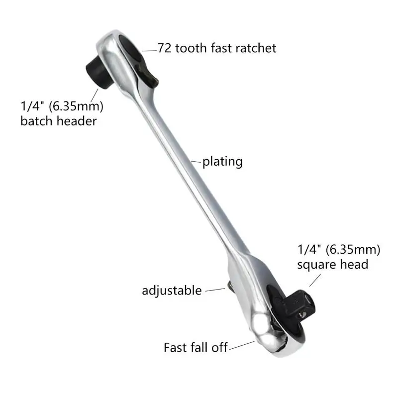 110mm Double-Ended Torque Kleine Fly Steckschlüssel-Spanner Hand Repair Tools Zonster 1pc 1/4 Zoll-Mini-ratsche 110mm Double-Ended Torque Kleine Fly Steckschlüssel-Spanner Hand Repair Tools Zonster 1pc 1/4 Zoll-Mini-ratsche