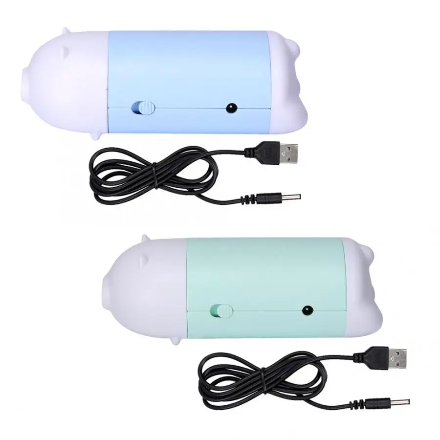 

Air conditioner Cute Pet Fan Hand-held USB Charging Fan Desktop Min Cooler For Home Office Bladeless Fan Blue/Green