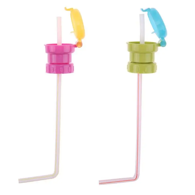 

Children Portable Silicone Spill-proof Bottle Drinks Straw Cover Kids Safe Drink Straw Sippy Cap Drinking Protection Tool